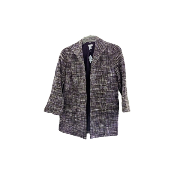 NEW Chico's Shining Purple Persius Jacket in Wild Grape Chico's Size 1 US 8 - Picture 1 of 4
